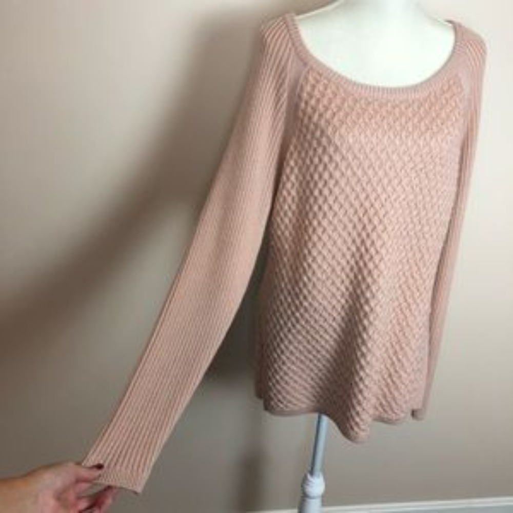 Calvin Klein Lrg Blush Pink Oversize Knit Sweater
